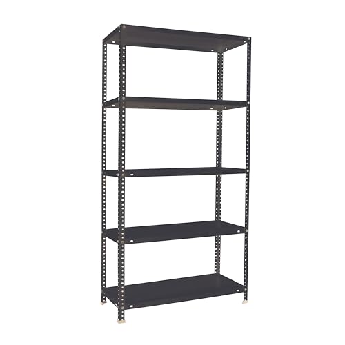 Simon Rack Garage Shelving Units 1800x800x300 mm, 5 Tier Steel Rack, 100 kg per Shelf, Anthracite - Comfort
