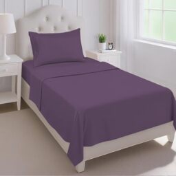 Mejoroom Double Bed Duvet Cover Set Soft Microfiber Deep Pockets Hypoallergenic Wrinkle Free Breathable Fade Resistant 3 Pieces (Twin, Purple)