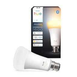 Philips Hue Light Bulb, A67, Smart LED - White Ambient Light, E27 Base, 11.8W, 1600lm, Full Light Spectrum, Dimmable, Bluetooth App Control, Smart Home