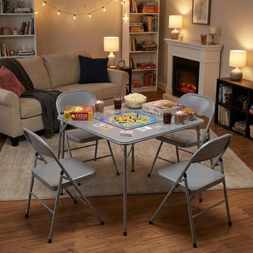 FurnitureR Living Room Foldable Table - Portable Side Table for Relaxation and Entertainment, Easy Storage, Durable and Stable,Grey