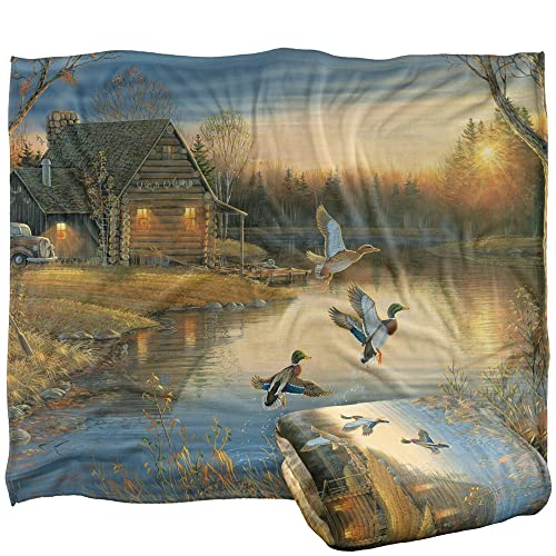 Wild Wings Ducks On The Lake Silky Touch Super Soft Throw Blanket 152 X 127 Cm