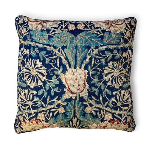 Pyramid International William Morris 'Honeysuckle' 55x55 Decorative Cushion - Elegant and Timeless Home Accessory - One Size