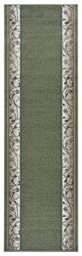 HANSE Home Rug Runner Plant 80 x 300 cm - Carpet Runner Soft Short Pile Rug Retro Vintage Design Runner for Hallway, Bedroom, Children's Room, Bathroom, Living Room, Kitchen Decorative Runner - Green