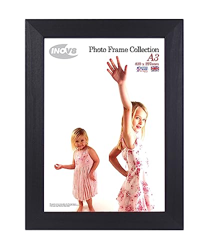 Inov8 British Made Real Wood Picture/Photo Frame A3 (42x29cm) - Kayla 30mm Black