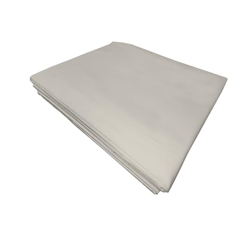 PENSIERI DELICATI Double Bed Sheet 250 x 300 cm, Flat Sheet in Plain Colour, Made in 100% Cotton, Made in Italy, Cream