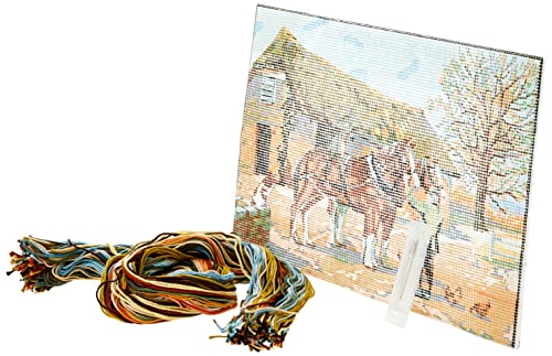 Collection D'Art Tapestry Kit Shire horse, 100 Percent Cotton, Multi-Colour, 38 x 25 x 0.5 cm