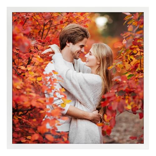 Ditwis 30x30 cm Photo Frame White, Square Picture Frame 12x12 inch for Living Room, Bedroom and Office, Wall or Desktop Display, Vertical or Horizontal