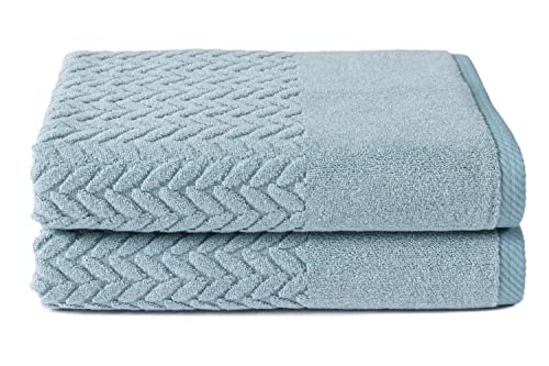 Texere Luxury Organic Cotton Towels (2-Pack, Charcoal) Unique Gifts for the Home