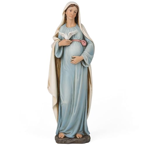 "BC Catholic Pregnant Mary Mother Statue, 8.4"" H Expectant Mary Figure, Hand Painted Religious Gifts for Pregnant Women,Devoted Home Decor, Classical Renaissance Sculpture by Buildclassic"
