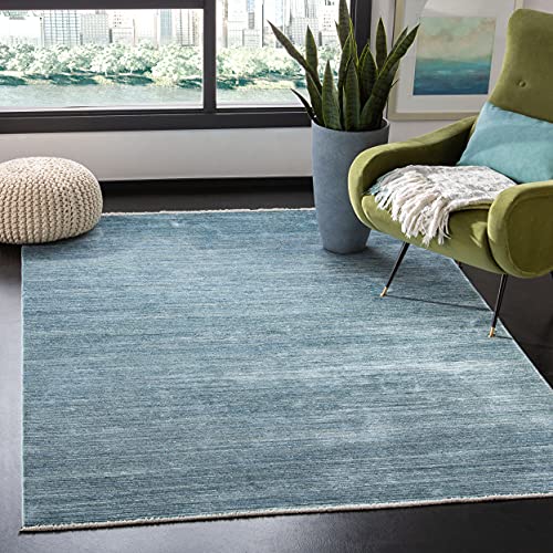 Safavieh Dream Collection Contemporary Rug for Living Room Dining Room Bedroom Short Pile Blue and Grey 72 x 108 Inch