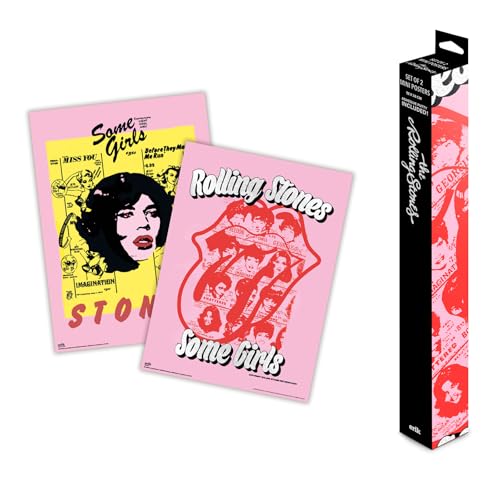 Grupo Erik Poster The Rolling Stones - Set of 2 Mini Posters 15 x 20.5 inches / 38 x 52 cm - Art Poster Shipped Rolled Up In A Protective Box - Rolling Stones Gifts