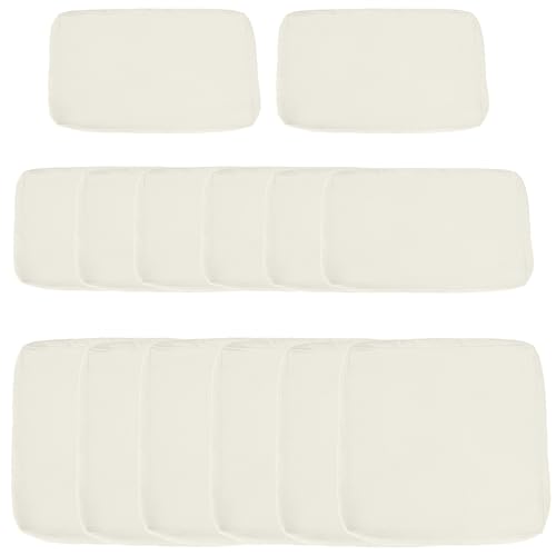 Outsunny Replacement Cushion Covers for Garden Sofa Set, Garden Rattan Sofa Cushion Polyester Cover Replacement Outdoor - No Cushion Included, Cream