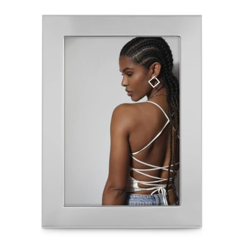 Hama Picture Frame 10 x 15 cm Wide Photo Frame, Portrait Frame, Portrait Format, Landscape Format, for Hanging, Standing, Velvet Backing, Glass Pane, Picture Size 10 x 15 cm, Silver