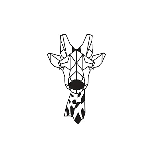 Homemania Black Cold Rolled Steel Giraffe Wall Art Home Decor Living Room Office Wall Decor