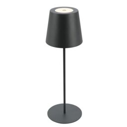 BRILONER Rechargeable LED Table Lamp, USB-C Touch Control, Dimmable Bedside & Desk Lamp, IP44 Waterproof, Warm White Light, Cordless Battery Table Lamp for Living Room, 36 x 10.5 cm, Anthracite