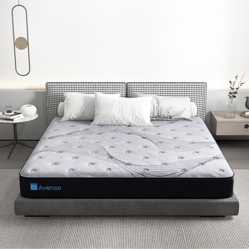 Avenco 8.5 Inch Single Mattress 3FT 9-Zone Pocket Sprung Mattress with High Elasticity Foam,CertiPUR-US Certified, Bed Mattress-in-Box,90*190*22cm