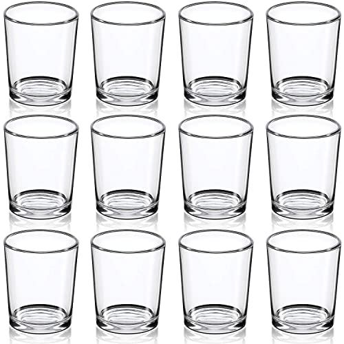 DARJEN Votive Candle Holders Set of 12 - Glass Votives Holder - Clear Floating Tealight Candle Holder Bulk for Table Centerpieces & Wedding Decor
