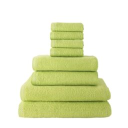 Top Towel Set of 8 Bath Towels - 2 x Shower Towels, 2 x Hands/Washbasin and 4 x Face or Bidet - 100% Soft Cotton 400 g/m² - Ideal for Modern and Stylish Bathroom