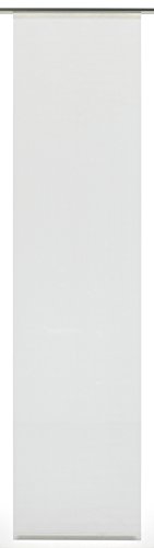 Gardinia Panel Curtain (1 piece), Sliding, Opaque, Panel Curtain Fabric Washable, White, 60 x 245 cm (WxH)