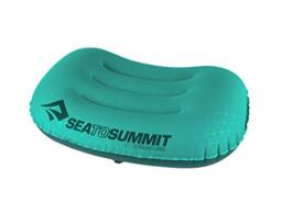 Sea to Summit - Aeros Ultralight Pillow L - Lightest Curved Inflatable Travel Pillow - Stretch-Knit 20D Polyester - Lock System - For Ultralight Backpacking - 44 x 32 x 14cm - Sea Foam Green - 70g