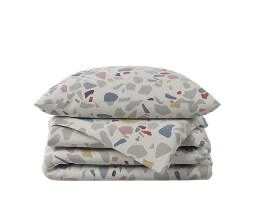 Hibboux 135 x 200 cm Terazzo Duvet Cover Set, Sand