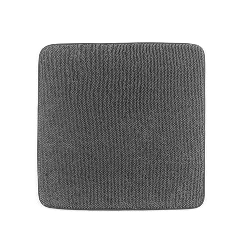 Beldray Anti-Mould Chenille Shower Mat - Memory Foam Non-Slip Shower Mat for Bathroom, Extra Soft, Absorbent, 3-Layer, Treated with Antibacterial Protection, Machine Washable, 50 x 50cm, Charcoal