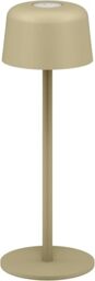 goobay Wireless LED Table Lamp 25 cm, 3 Brightness Levels, Touch Control, 150 lm, 3000 K, Warm White, Battery Life up to 12 Hours, IP44, Metal housing, incl. USB-C Charging Cable – Beige, 77678