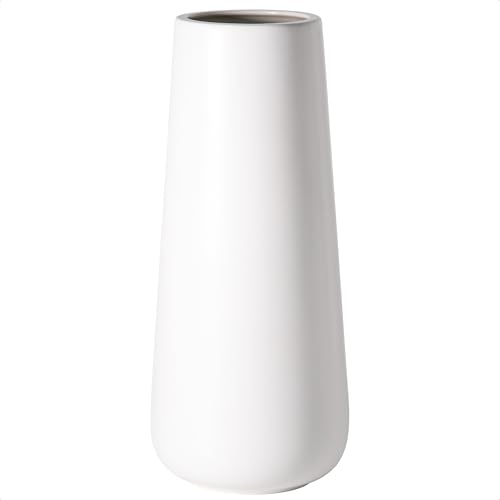 "Gift Box Packaged 11"" Tall Matte White Ceramic Flower Vases - Home Decor Vase and Table Centerpieces Vase for Friends and Family, Wedding, Bridal Shower, Birthday, Party, Baptism and Mor"