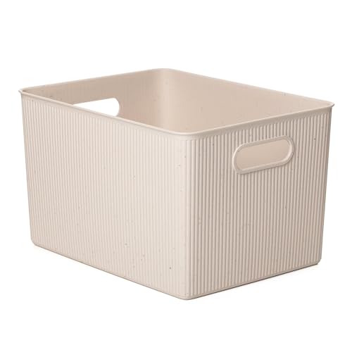 TATAY Storage Basket Ecohome BPA-Free Compact Versatile Design - Storage Basket Household - Capacity 22 L - Dimensions 29.4x38.5x23 cm - 100% Recycled Plastic - Integrated Carry Handles