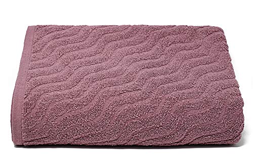 Sally Jacquard “ Sally” Terry-Cloth Towel, Wine, 90x140
