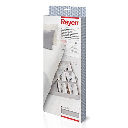 Rayen Shoe Storage - Special Shoe Bag - Breathable - With Carry Handles and Double Zip - Capacity up to 9 Pairs - Premium Range Grey - Dimensions: 90 x 50 x 10.5 cm