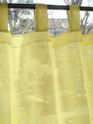 Just Contempo Tab Top Voile Panel, Yellow, 58x54 inches