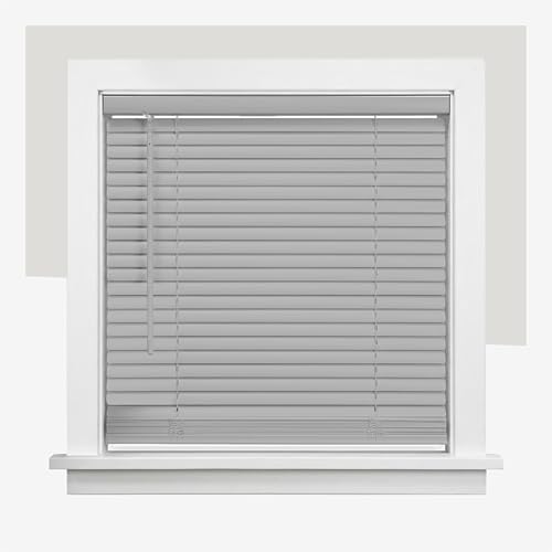 "CHICOLOGY Camper Blinds, Mini Blinds for Windows, Horizontal Window Blinds, Gray (Commercial Grade), 16"" W x 48"" H"
