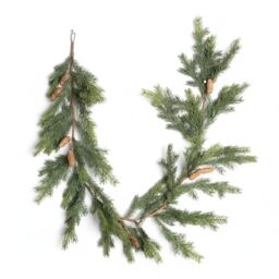 SHATCHI Fir Garland 180cm PE Material Real Garlands With Cones Touch Holiday Christmas Garlands Pine Cone Decor Garland Fire-Resistant Artificial Pine Decoration for Door & Xmas Display