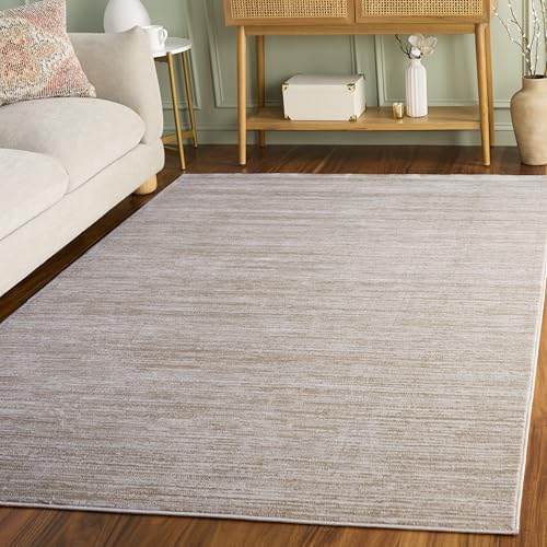 Safavieh Glam Solid Color Indoor Woven Rectangle Area Rug, Vision Collection, VSN606, in Creme, 91 X 152 cm for Living Room, Bedroom or Any Indoor Space