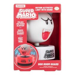 Paladone Super Mario Boo Motion Sensor Room Guard and Night Light, Officially Licensed Nintendo LED Lamp and Security Alarm for Kids Bedrooms, Teenagers, Home, Gift Idea