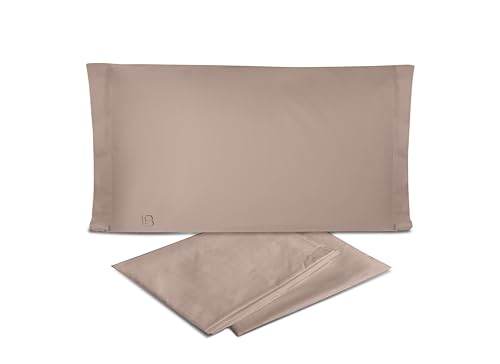 hermet Laura Biagiotti Plain 100% Cotton Percale Double Bed Sheet Set, 4-Piece Set, Top Sheet + Fitted Sheet + 2 Pillowcases