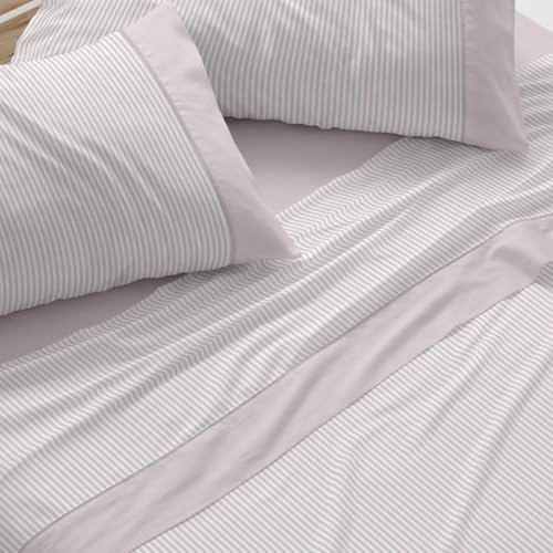 Burrito Blanco - Cotton Bedding Set - Bed 200 cm Design 640 - Nude Color (200x200 cm.)