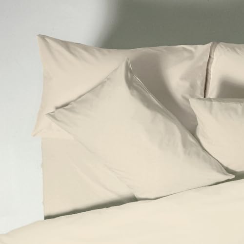 Bianca Plain Dyed Cream Duvet Cover Set 200 x 220 + 60 x 70 (2)