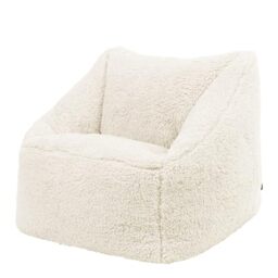 icon Natalia Fleece Kids Bean Bag Chair with Filling Included, Cream