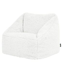 icon Natalia Fleece Kids Bean Bag Chair with Filling Included, Natural - Made in the UK, Kids Beanbag, Childrens Chair, Soft Plush Fabric, Comfy Chair for Bedroom or Playroom