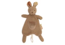 Jollein Baby Pacifier Cloth - Kangaroots - Soft Toy & Pacifier Cloth - Extra Soft - Baby Soother - With Attachment Loop - Perfect Newborn Gift - 28x11 cm