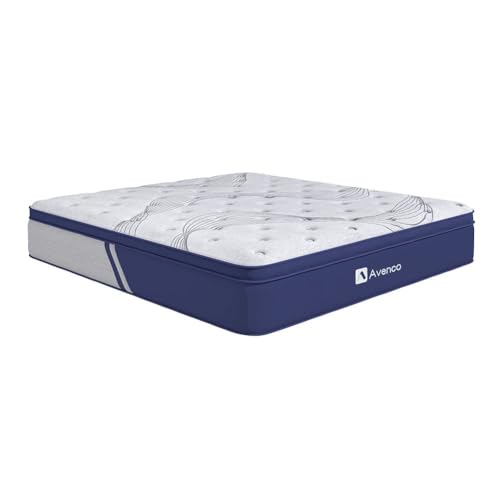 Avenco Small Double Mattress, 18cm Pocket Sprung Mattresses, Bamboo Foam Innerspring Hybrid Mattress, 4ft Mattress in a Box, Skin-friendly Soft Knitted Fabric, CertiPUR-US, 120x190x18cm