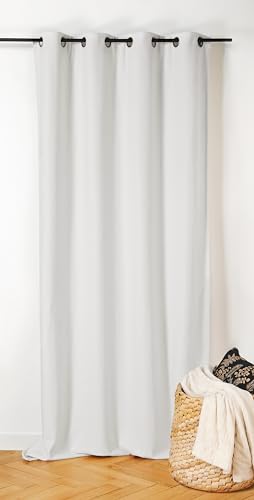 Linder Inuit Thermal and Blackout Curtain Azure White with Eyelets 140 x 260 cm Gun Barrel