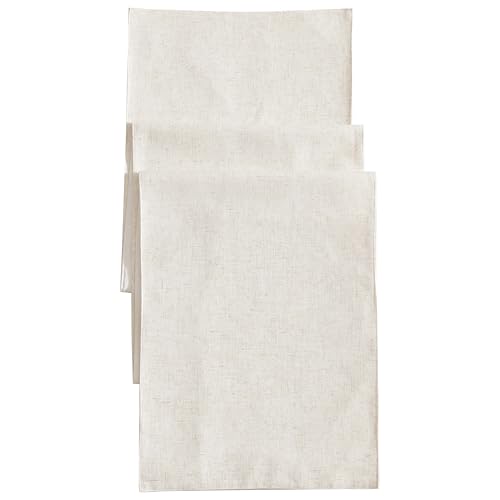 "Laura Ashley Dothan Luxury Linen Blend Tablecloth for Formal Dining, Holiday, Wedding or Party, 16"" x 90"" Runner, Taupe"