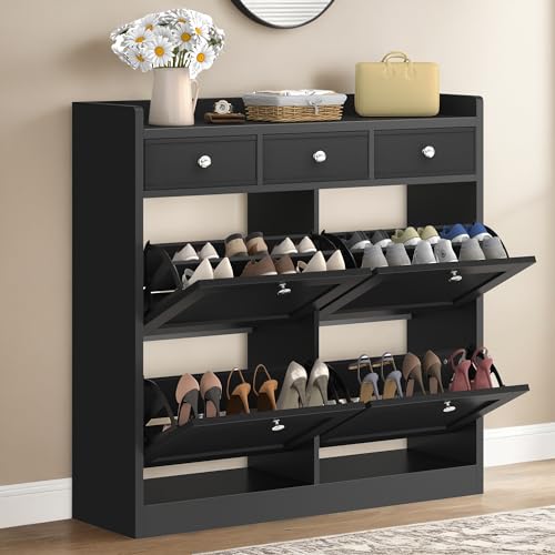 YITAHOME Shoe Storage Cabinet with Flip Drawers, Shoe Cabinet
