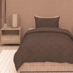 Intemporel Soleil d'Ocre Gaia 3D Microfibre Duvet Cover Set 140 x 200 cm Brown