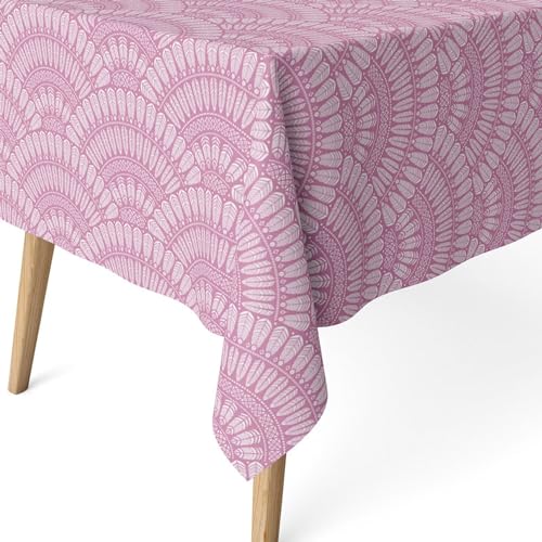 ECOMMERC3 - Stain Resistant Tablecloth for Rectangular Table Size 300 x 140 cm - Stain Resistant Extra Soft and Waterproof Tablecloth Lilac Colour