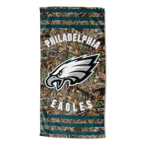 "Northwest The Company NFL Philadelphia Eagles Beach Towel, 30"" x 60"", Realtree Stripes"