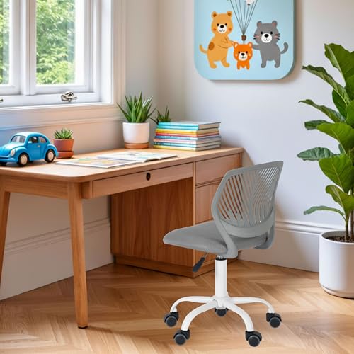 FurnitureR Children's Chair, Adjustable Height, Ergonomic Colourful Chair with Backrest and Armrests, Swivel with 5 Wheels, for Children from 3 to 10 Years, Maximum Load: 100 kg